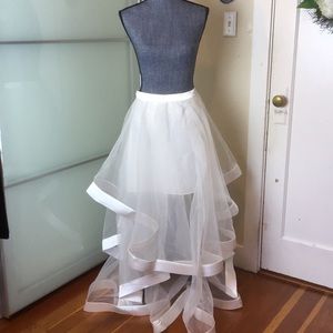 Long White Statement Skirt